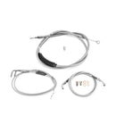 Harley Softail Deluxe/Fat Boy/Rocker Chrome 12" Monkey Bagger Bar Handlebar with Non - ABS Cable Kit - Mofun - 90101171+90109221