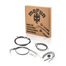 Harley Softail Deluxe/Fat Boy/Rocker Non - ABS Extended Handlebar Throttle and Idle Cable&Clutch Cable&Front Brake Line (for 10" - 12" Handlebar) - Mofun - 90109264
