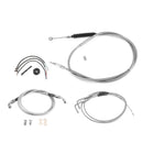 Harley Softail Deluxe/Fat Boy/Rocker Non - ABS Extended Handlebar Throttle and Idle Cable&Clutch Cable&Front Brake Line (for 10" - 12" Handlebar) - Mofun - 90109264