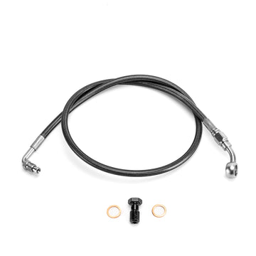 Harley Softail Fat Bob FXFB/FXFBS Low Rider FXLRS/FXLRST 34" Extended Length ABS Upper Hydraulic Front Brake Line Kit - Mofun - 90110403