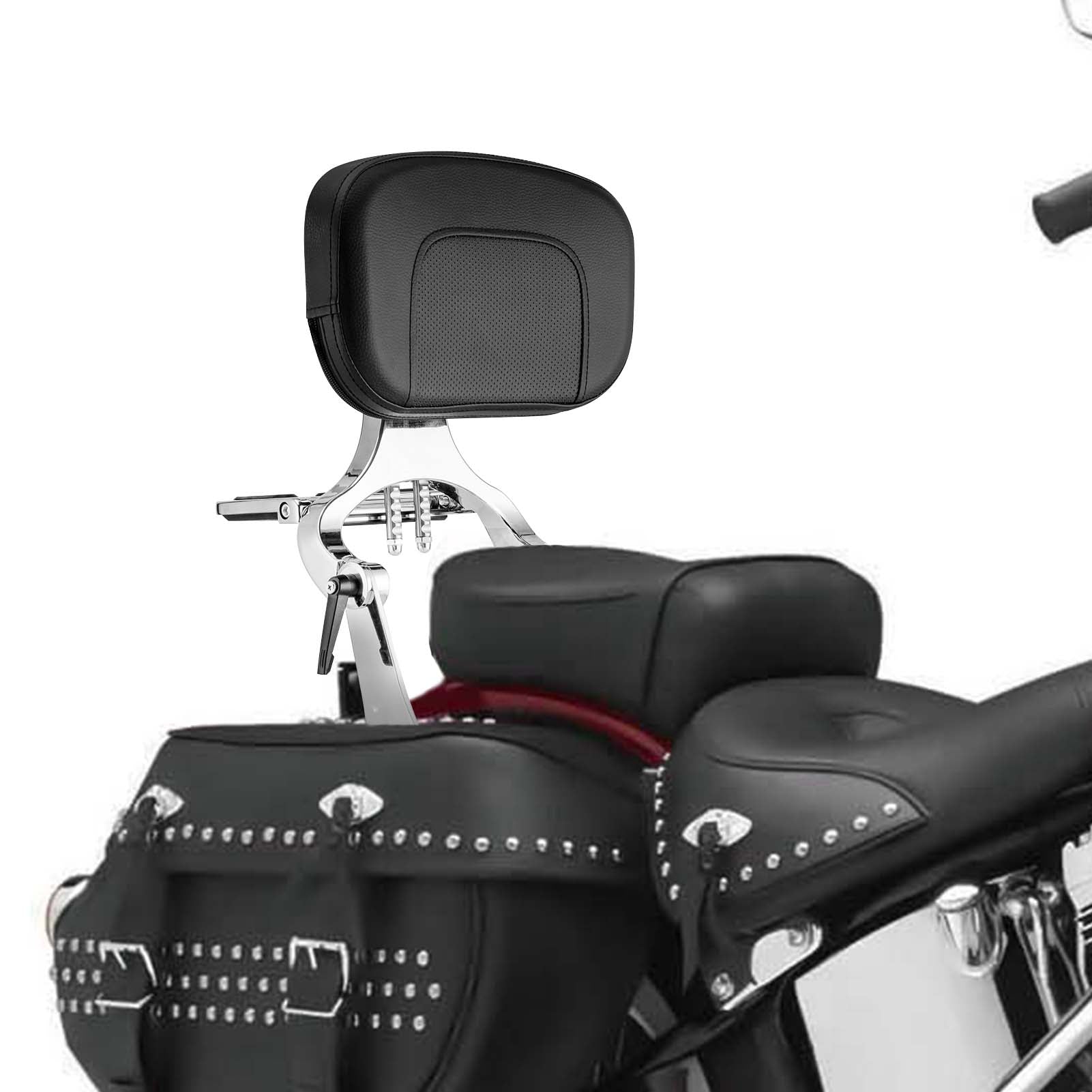 Harley Softail FLST FLSTC FLSTS FLSTSC Chrome Multi - Purpose Adjustable Backrest Kit - Mofun - 90302150