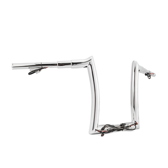 Harley Softail/Sportster/Touring Road King 12" Rise 1" Diameter Pre - wired Handlebar Horn Style Ape Bar - Mofun - 90101651