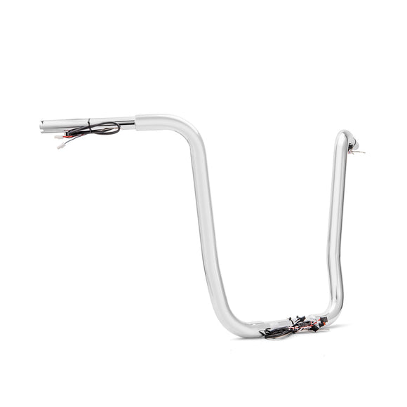 Harley Softail/Touring Road King/Dyna/Sportster Chrome 16" Pre - wired Gangster Ape Bar Handlebar - Mofun - 90101663