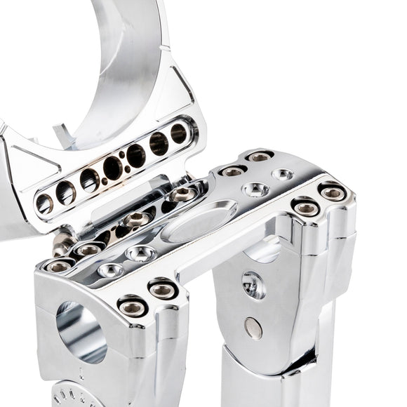 Harley Sportster 1200&883 Dyna Models Pull Back Adjustable 4" / 6" Handlebar Riser - Mofun - 90103015