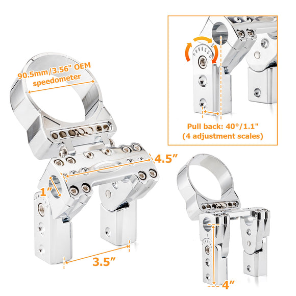 Harley Sportster 1200&883 Dyna Models Pull Back Adjustable 4" / 6" Handlebar Riser - Mofun - 90103015