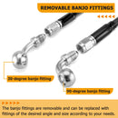 Harley Sportster XL883 XL883N XL1200X 50" Extended Length Non - ABS Hydraulic Front Brake Line Kit - Mofun - 90110185