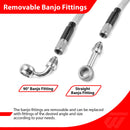 Harley Sportster XL883L / XL 1200N Non - ABS Extended Length Throttle and Idle Cable, Non - ABS Hydraulic Front Brake Line and Clutch Cable Kit (for 12" - 14" Handlebar) - Mofun - 90109274