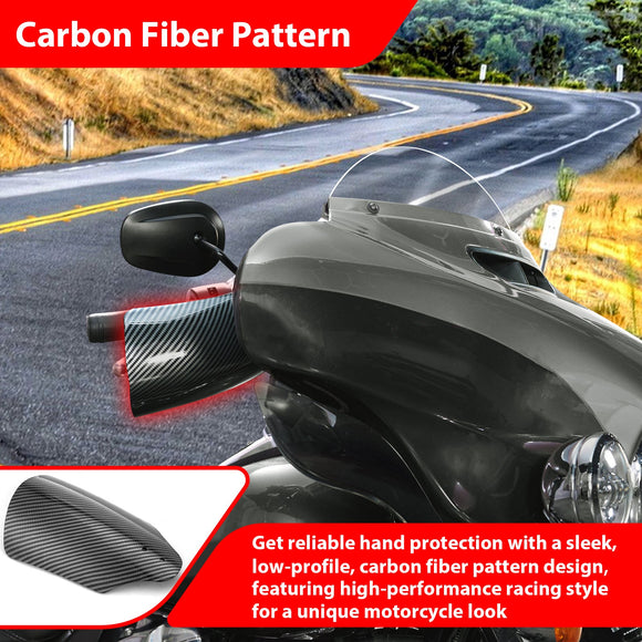 Harley Touring Softail Dyna Sportster Steel&ABS Plastic Club Style Handlebar Handguards - Mofun - 90113005