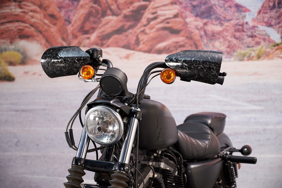 Harley Touring Softail Dyna Sportster Steel&ABS Plastic Club Style Handlebar Handguards - Mofun - 90113005