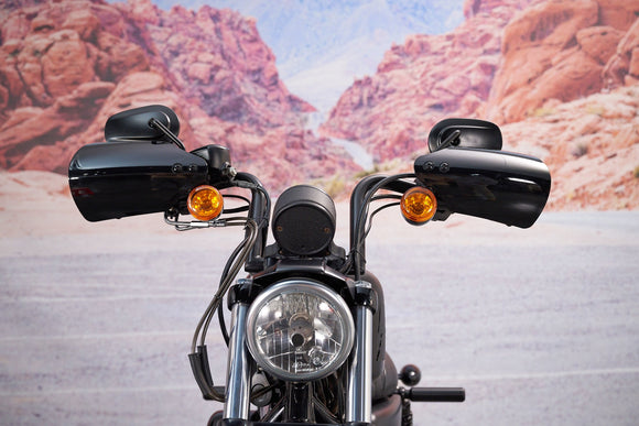 Harley Touring Softail Dyna Sportster Steel&ABS Plastic Club Style Handlebar Handguards - Mofun - 90113005