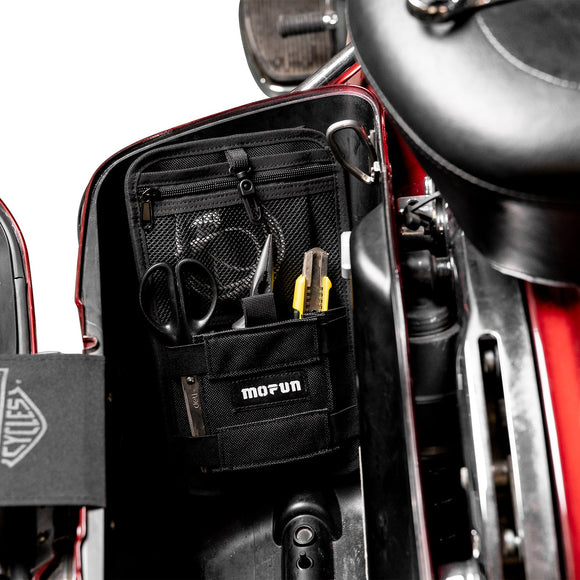 Harley Touring Street Glide Road King Nylon 6.8" x 11" Saddlebag Organizer - Mofun - 90209016