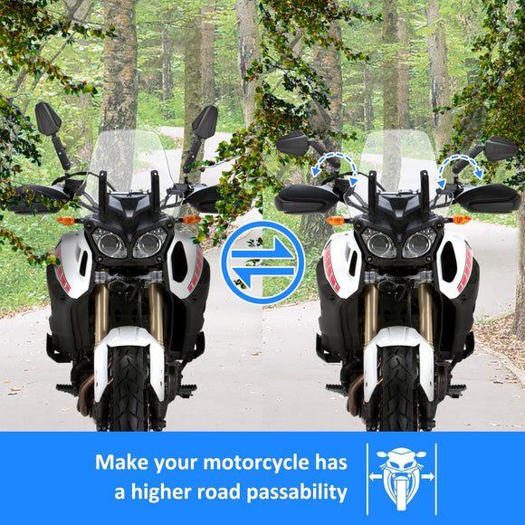 Honda Yamaha Kawasaki Suzuki Motorcycles Mirrors Rearview Side Mirror for 8mm/10mm Mounting Holes - Mofun - 90106033