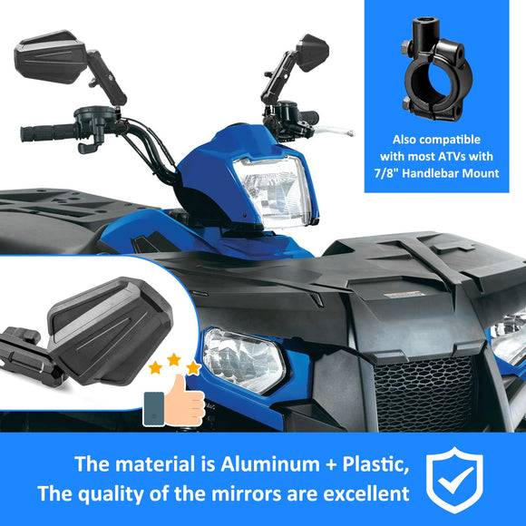 Honda Yamaha Kawasaki Suzuki Motorcycles Mirrors Rearview Side Mirror for 8mm/10mm Mounting Holes - Mofun - 90106033