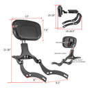 Indian Scout Bobber Steel & Aluminum Multi Purpose Adjustable Passenger Driver Backrest - Mofun - 90302143