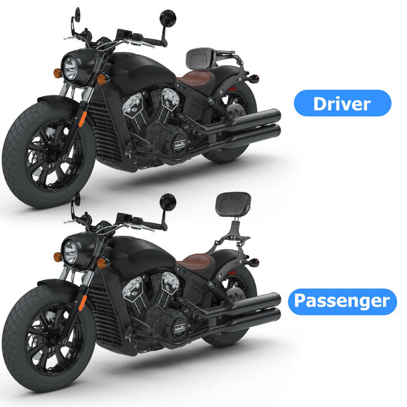 Indian Scout Bobber Steel & Aluminum Multi Purpose Adjustable Passenger Driver Backrest - Mofun - 90302143