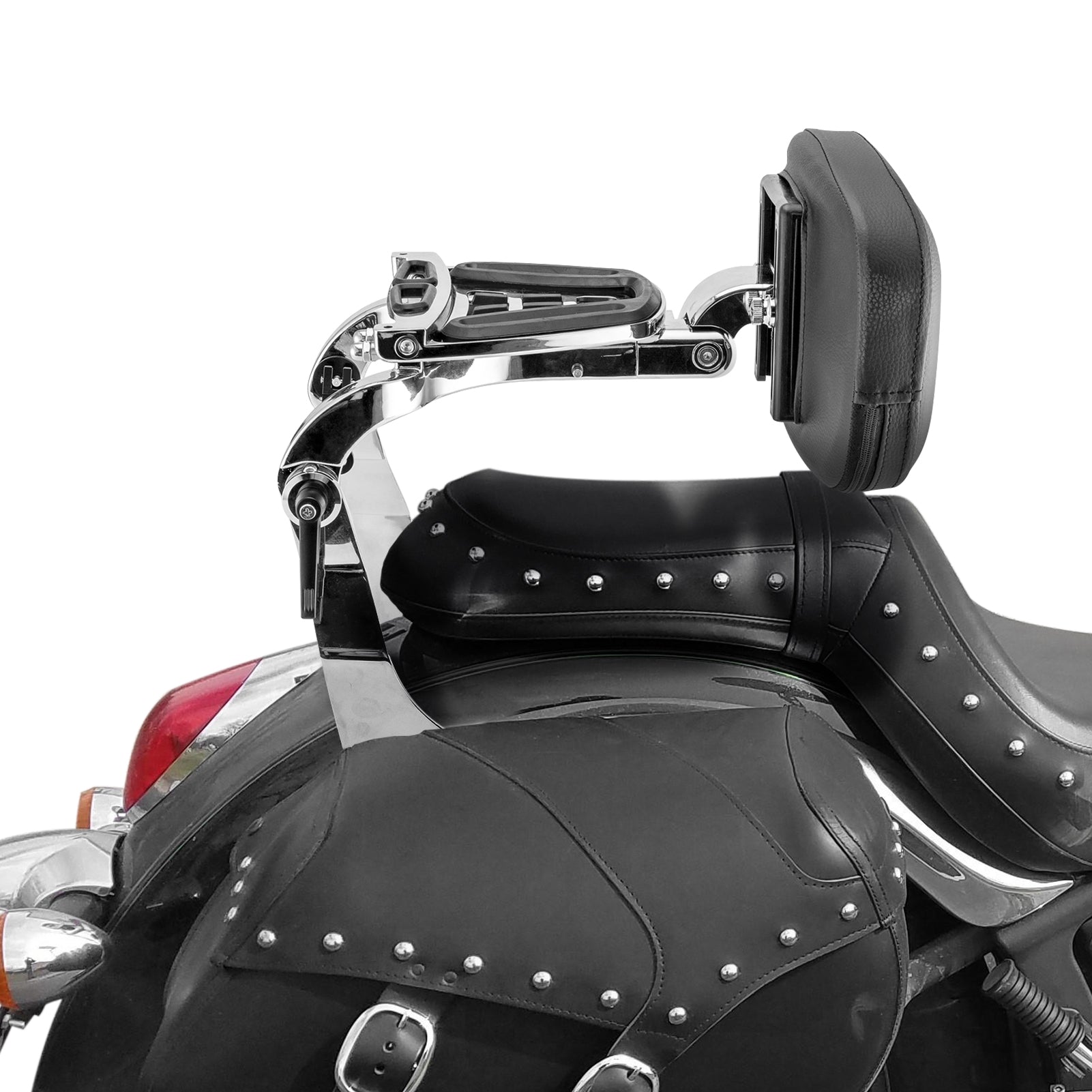 Kawasaki Vulcan 900 2000 Chrome Multi - Function Foldable Passenger Driver Backrest Sissy Bar - Mofun - 90302165