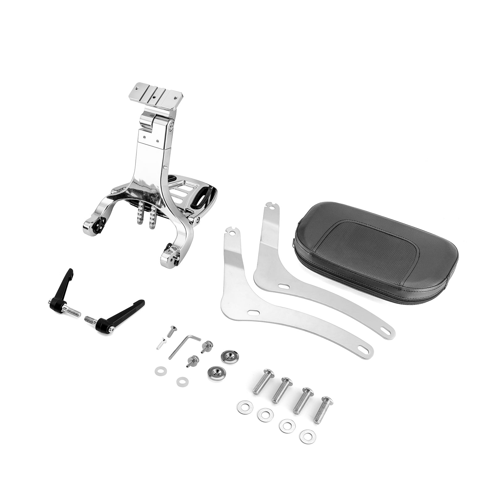 2006 - 2025 Kawasaki Vulcan 900 2000 Chrome Multi - Function Foldable Passenger Driver Backrest Sissy Bar - Mofun - 90302165