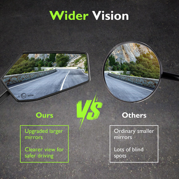 Multi - Angle Adjustable Motorcycle Mirrors with Phone Holder for Harley Davidson 1984 - later Models - Mofun - 90106035