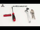 Harley-Davidson 64 Piece Motorcycle Tool Kit with Roll Pouch, Roadside, Travel Wrenches, Ratchet-3