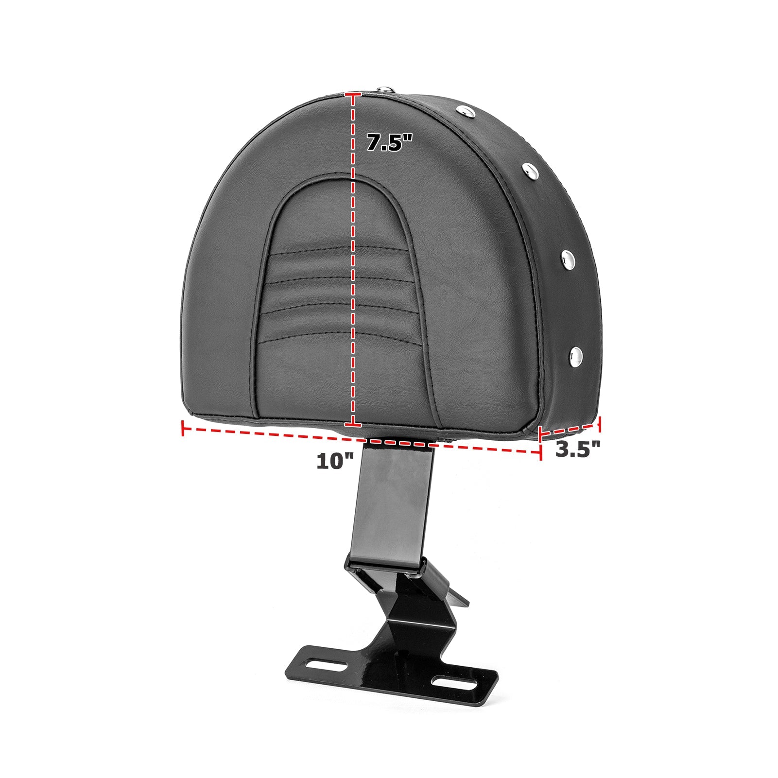 Pu Leather & Steel Driver Backrest Mount Kit Fit for 1993 - 2006 Harley Heritage Softail w/ Stock Seats - Mofun - 90301011
