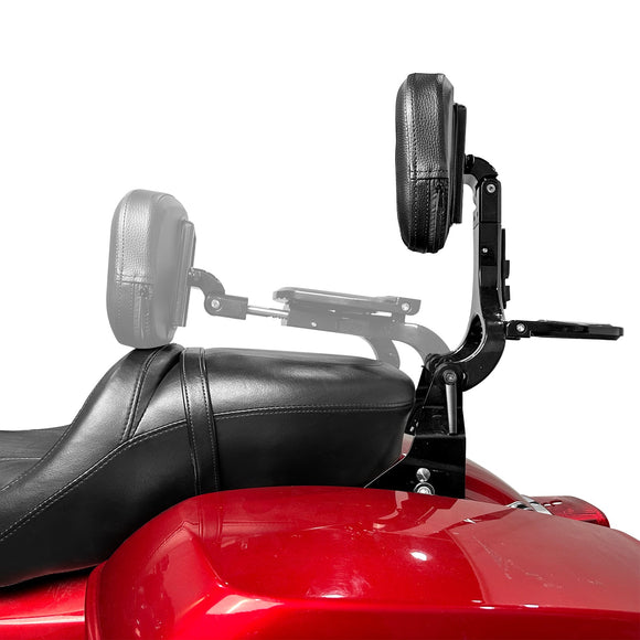 Quick Release Multi - Purpose Adjustable Driver/Passenger Backrest for 2009 - 2026 Harley Touring Models - Mofun - 90302182
