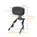 Quick Release Multi - Purpose Adjustable Driver/Passenger Backrest for 2009 - 2026 Harley Touring Models - Mofun - 90302182
