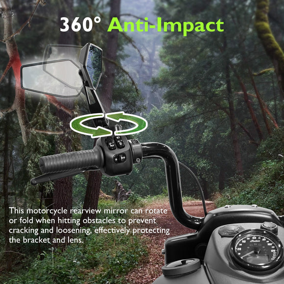 Rearview Mirrors with Phone Holder for Motorcycle 1984 - later Harley Davidson Models - Mofun - 90106035
