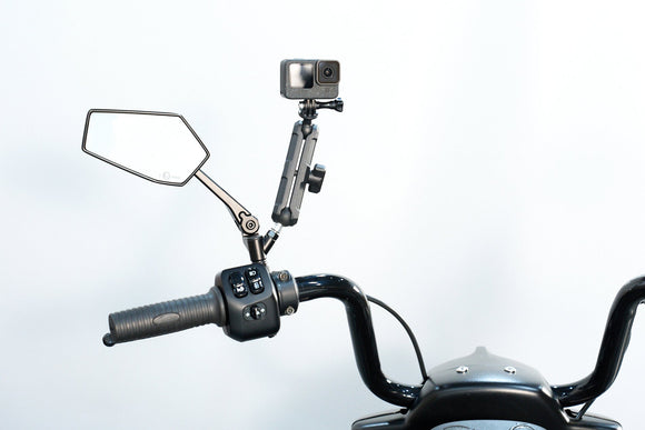 Rearview Mirrors with Phone Holder for Motorcycle 1984 - later Harley Davidson Models - Mofun - 90106035