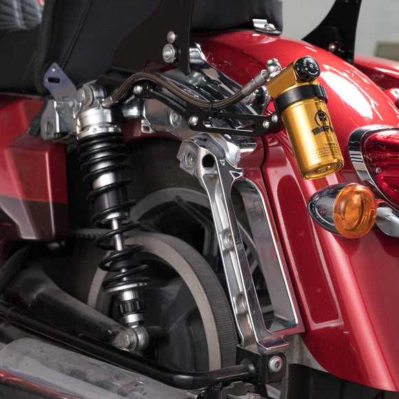 Remote Reservoir Rear Suspension Shocks, Rear Piggyback Shocks for 2014 - 2025 Harley Davidson Touring Models - Mofun - 90105033