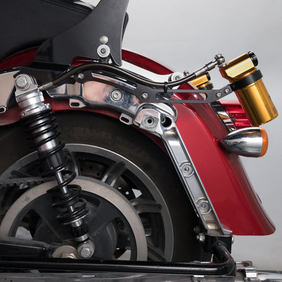 Remote Reservoir Rear Suspension Shocks, Rear Piggyback Shocks for 2014 - 2025 Harley Davidson Touring Models - Mofun - 90105033