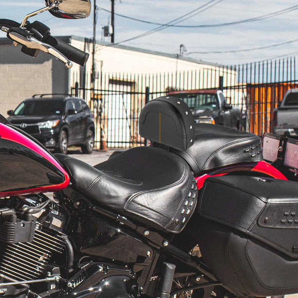 Rider Driver Backrest Set for 2018 - 2024 Harley Heritage Softail with Stock Seats - Mofun - 90301015