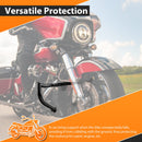 Sharp Angle Front Engine Guard Crash Bar Highway Bar for 2009 - 2025 Harley Touring without Lower Fairing - Mofun - 90201075+90201075P01