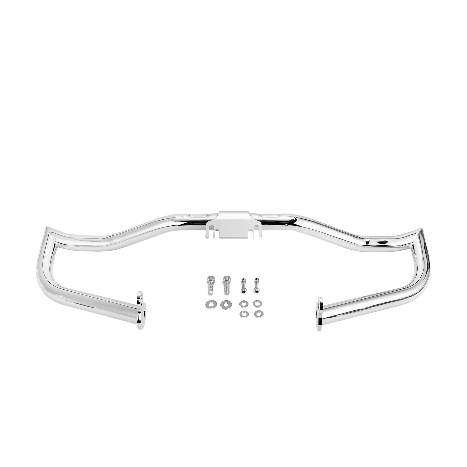 Sharp Angle Front Engine Guard Crash Bar Highway Bar for 2009 - 2025 Harley Touring without Lower Fairing - Mofun - 90201075+90201075P01