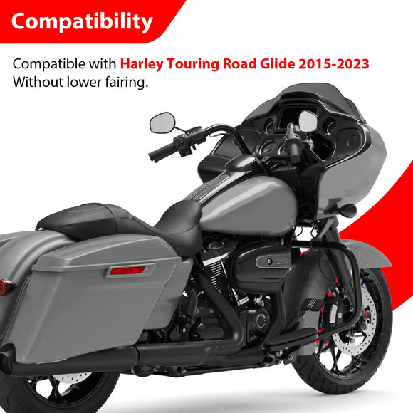 Sharp Chopped Front Engine Guard Crash Bar&Fairing Support Brackets for Harley Touring Road Glide 2015 - 2023 without Lower Fairing - Mofun - 90201078