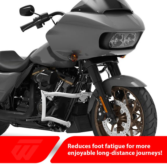 Sharp Chopped Front Engine Guard Crash Bar&Fairing Support Brackets for Harley Touring Road Glide 2015 - 2023 without Lower Fairing - Mofun - 90201078