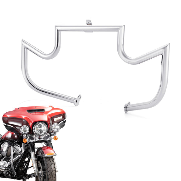 Sharp Front Engine Guard Crash Bar Highway Bar for 2009 - 2023 Harley Touring and Trike Models without Lower Fairing - Mofun - 90201124