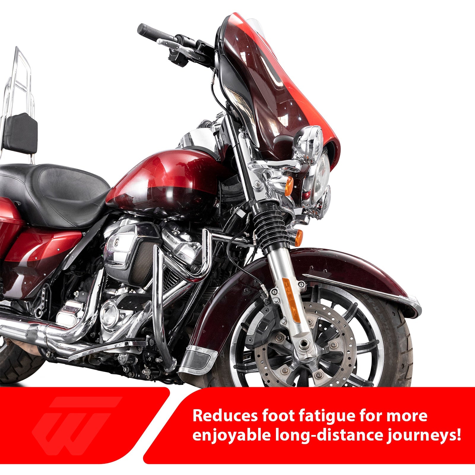 Sharp Front Engine Guard Crash Bar Highway Bar for 2009 - 2023 Harley Touring and Trike Models without Lower Fairing - Mofun - 90201124
