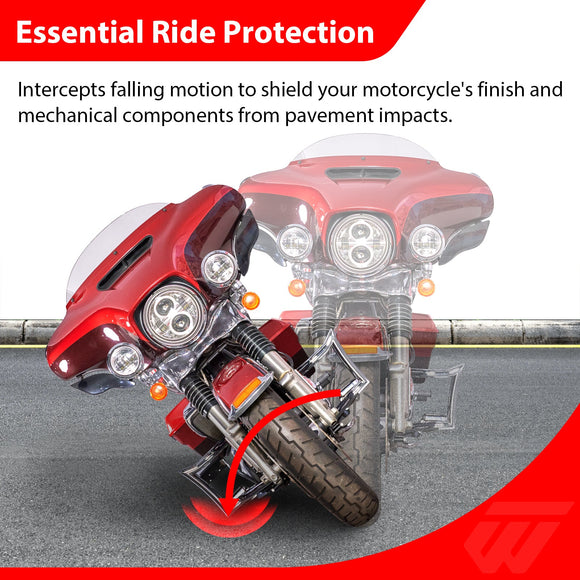 Sharp Front Engine Guard Crash Bar Highway Bar for 2009 - 2023 Harley Touring without Lower Fairing - Mofun - 90201074