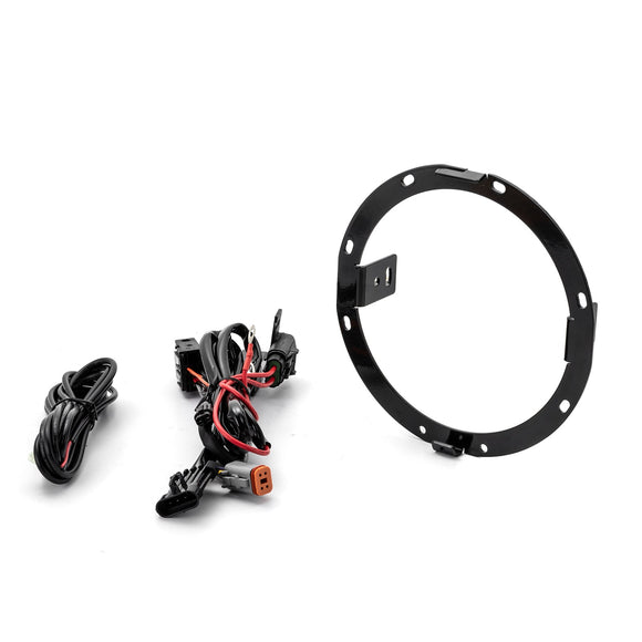 Steel Headlights Bracket & Harness for Harley Street Glide/Road King 2014 - 2023 with Baja LP6 Light - Mofun - 90602005