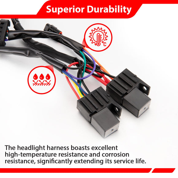 Steel Headlights Bracket & Harness for Harley Street Glide/Road King 2014 - 2023 with Baja LP6 Light - Mofun - 90602005