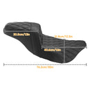 Two Up Driver&Passenger Seat 2 - Up Seat for 2008 - 2023 Harley Touring Models | Black Double Stitching - Mofun - 90304008