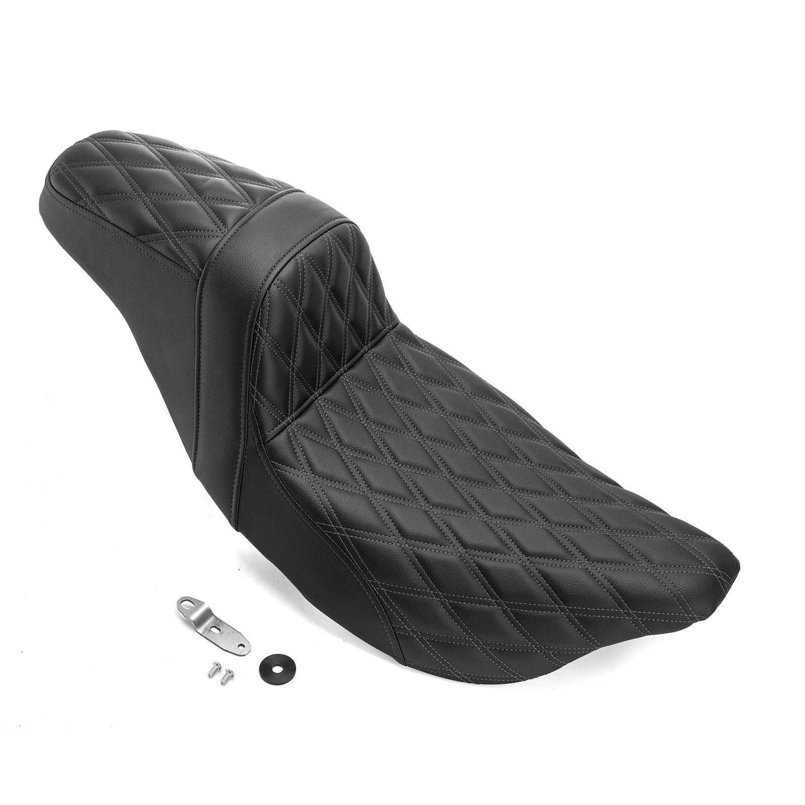 Two Up Driver&Passenger Seat 2 - Up Seat for 2008 - 2023 Harley Touring Models | Black Double Stitching - Mofun - 90304008