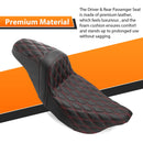 Two Up Driver&Passenger Seat 2 - Up Seat for 2008 - 2023 Harley Touring Models | Red Double Stitching - Mofun - 90304009