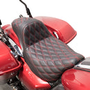 Two Up Driver&Passenger Seat 2 - Up Seat for 2008 - 2023 Harley Touring Models | Red Double Stitching - Mofun - 90304009