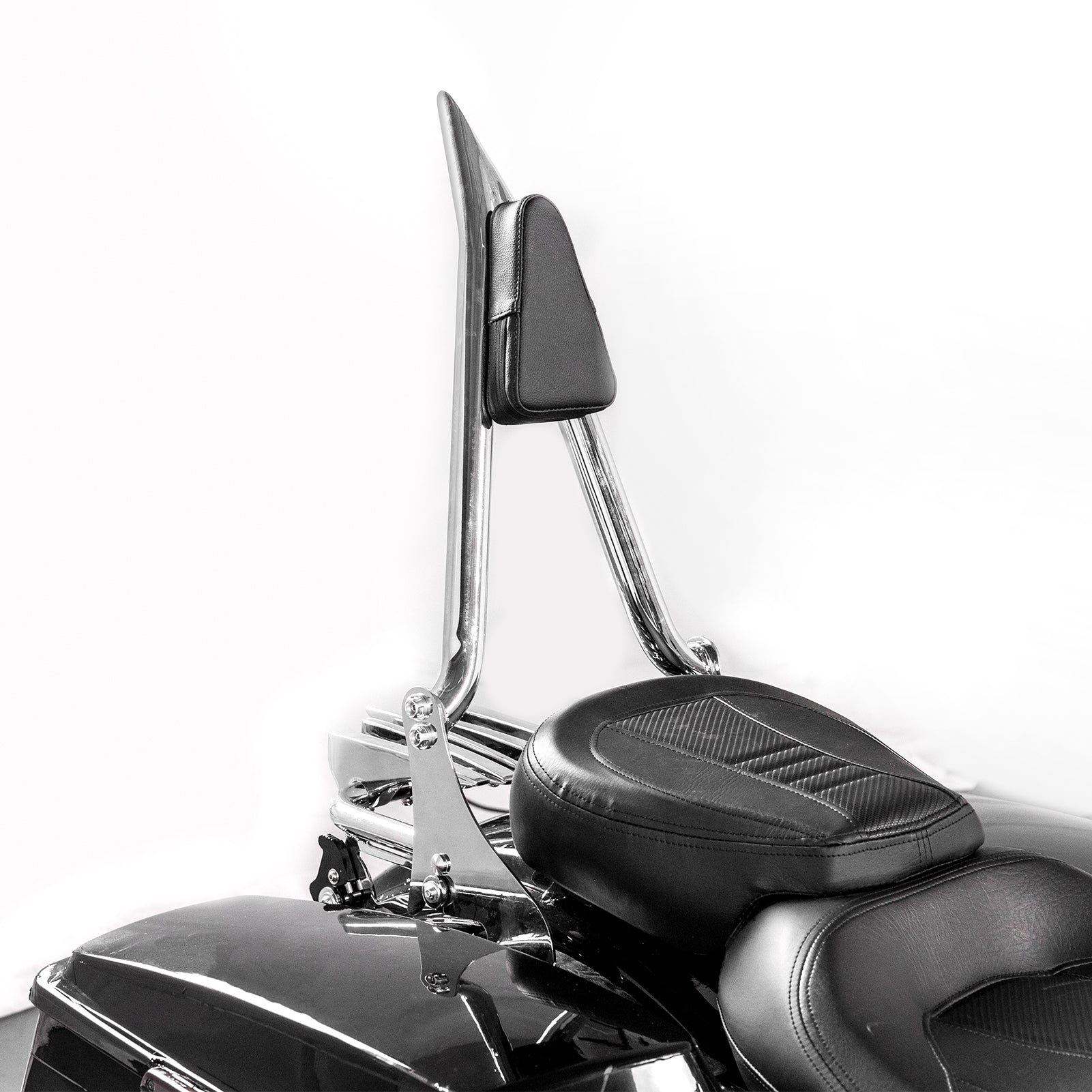 2009-2023 Harley Touring Road King Road Glide Chrome Sissy Bar Backrest & Luggage Rack& Docking Kit-3