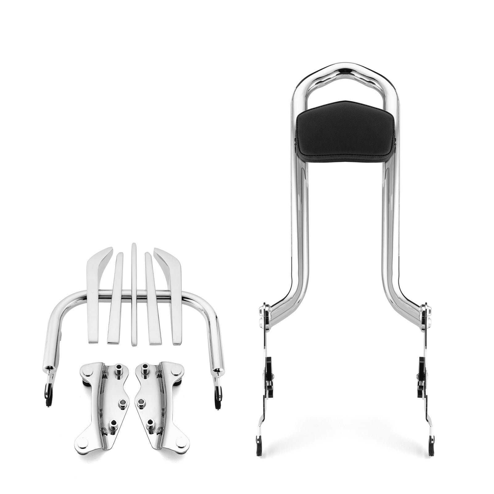 2009-2013 Harley Touring FLHR FLHX FLHT FLTR Chrome Sissy Bar Backrest&Luggage Rack&Docking Kit