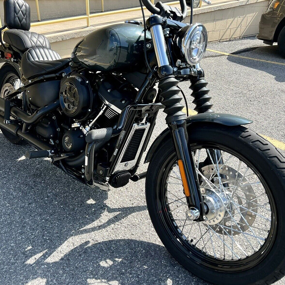 2018-UP Harley Softail Low Rider Fat Boy Front Highway Mustache Engine Guard Bar Crash Bar-5