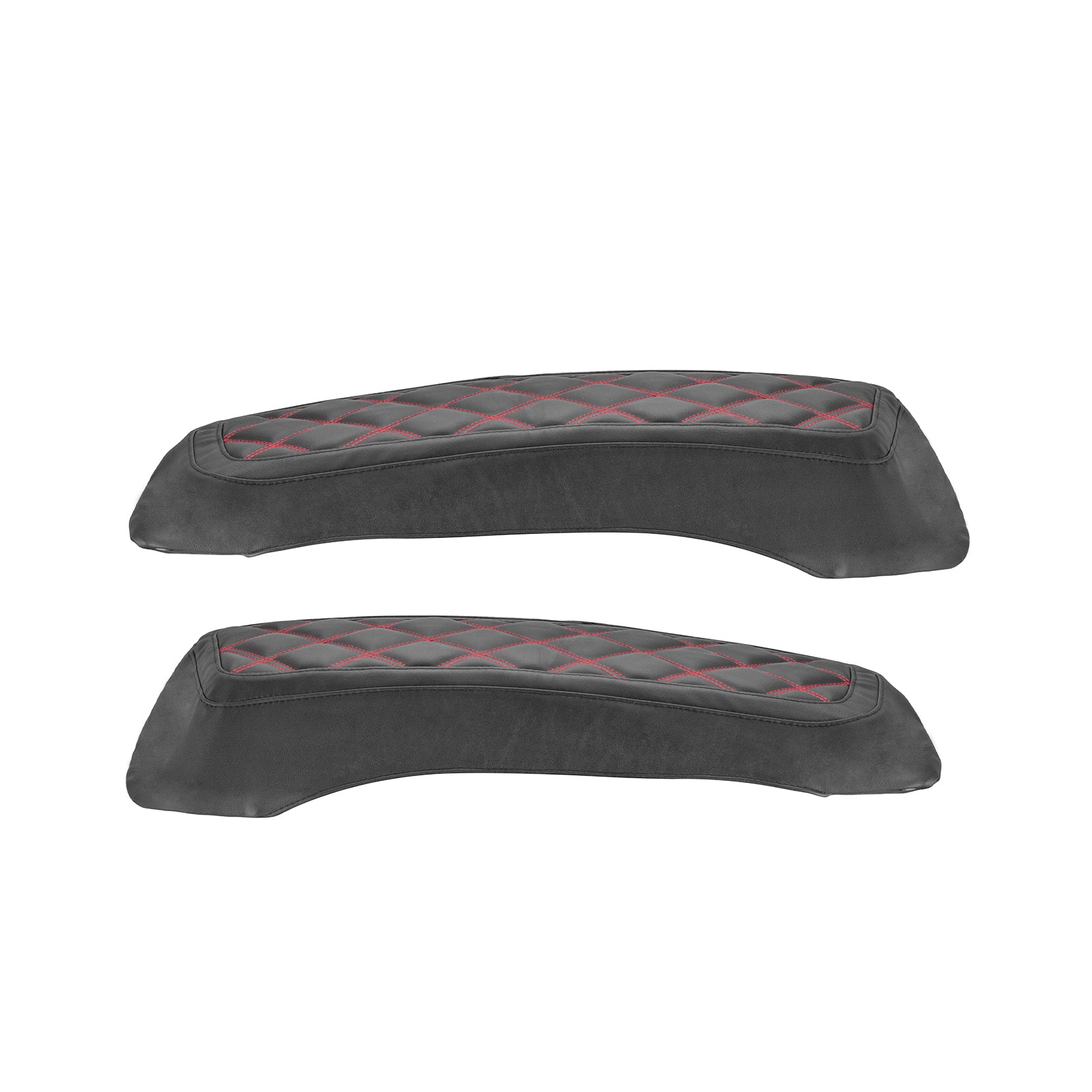 1993-2013 Harley Touring Red Square Microfiber Leather Saddlebag Lid Covers