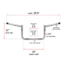 1986 - 2023 Harley Street Glide / Electra Glide 1" Clamp 12" Rise Meathook Bar Handlebar - Mofun - HD046 - E