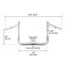 1986 - 2023 Harley Touring Electra Glide FLHT 10" Rise Ape Hanger Handlebar - Mofun - 90101016
